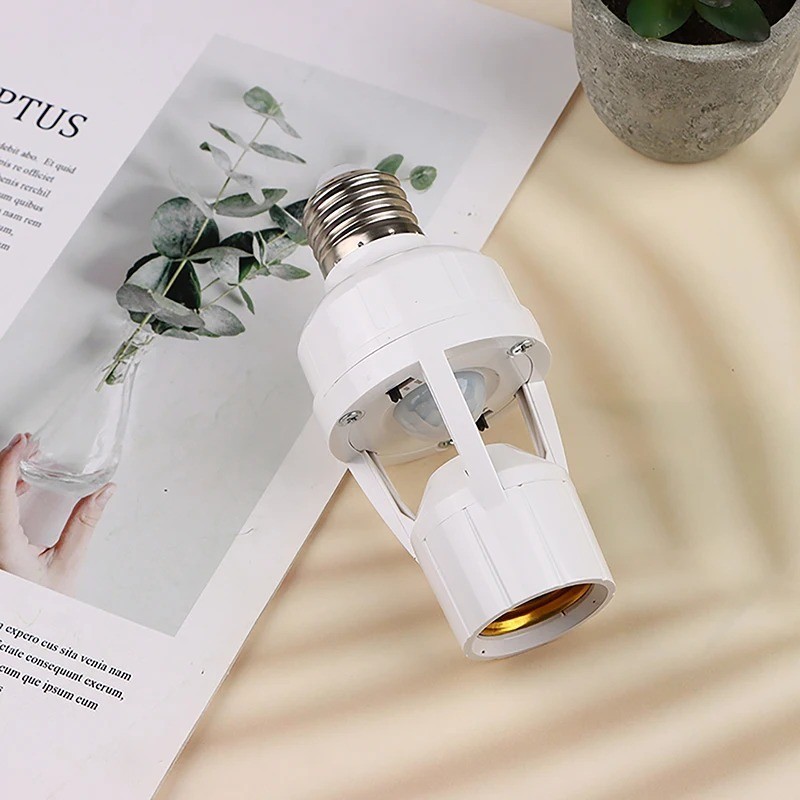 Infrared PIR Motion Sensor E27 LED Light Lamp Bulb Holder Socket Switch 110/220V gallery