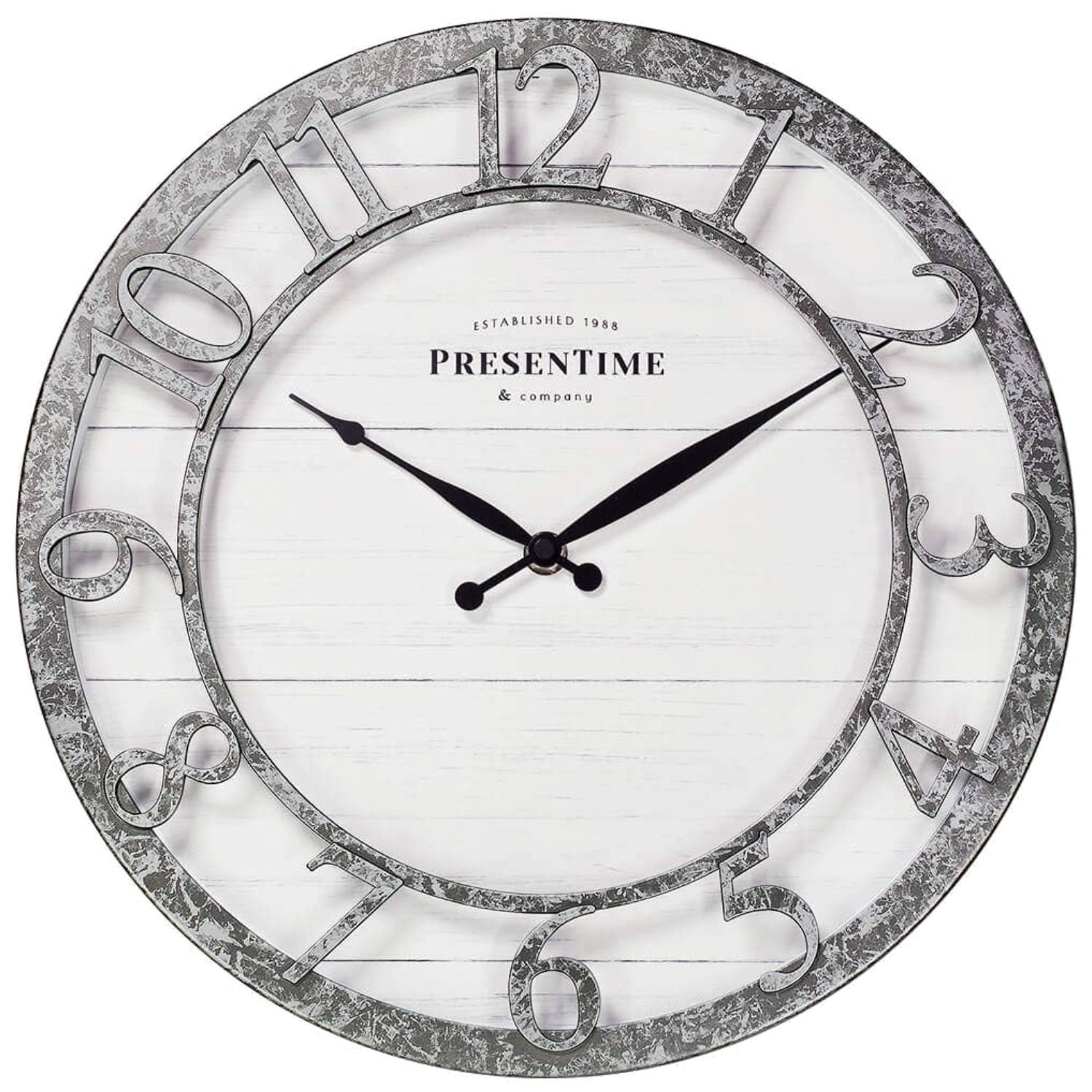 13" Farmhouse Style Wall Clock with Silent Quartz Movement & 3D Arabic Numerals gallery