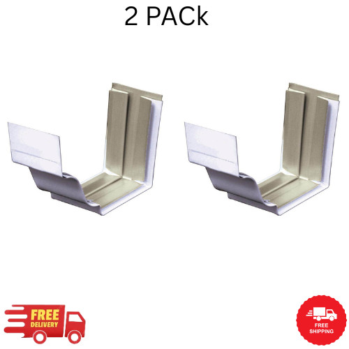 5 In. 30 White Aluminum Slip Joint Gutter Connector Made from high-quality use gallery