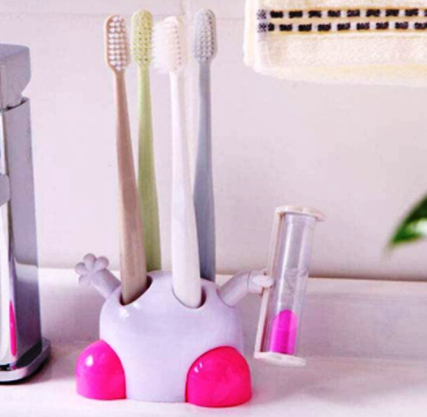 Toothbrush Holder Tooth Brushing Sand Watch Hourglass 3 Minutes Timer Kids USA gallery
