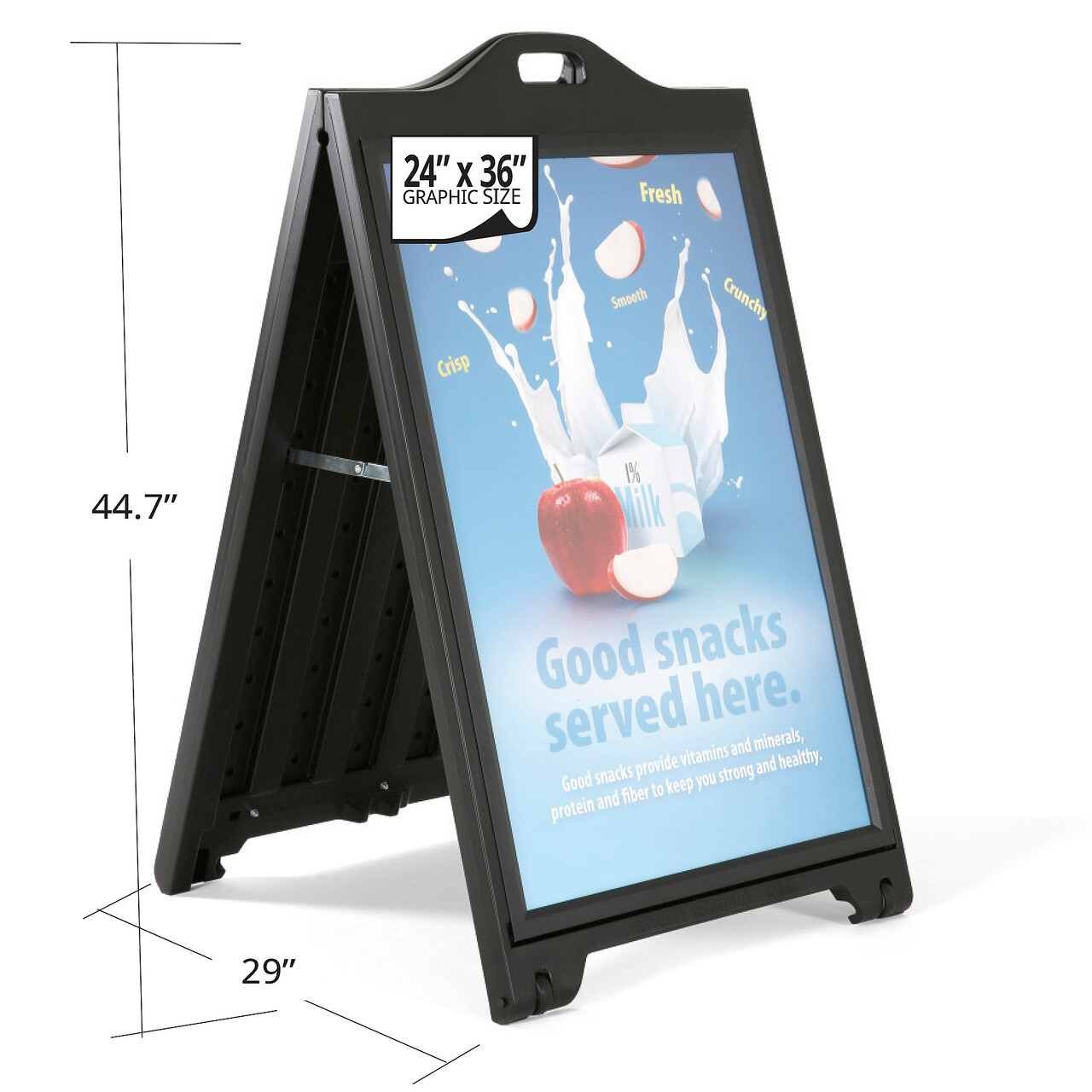 Azar Displays Black Double-Sided Sidewalk A-Frame Sign w/ Protective Lens... gallery