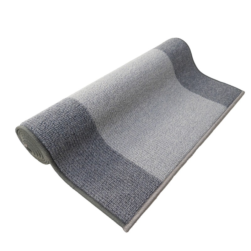 Custom Size Anti Slip Backing Gray Bordered Design Runner Rug Carpet 25" Wide gallery