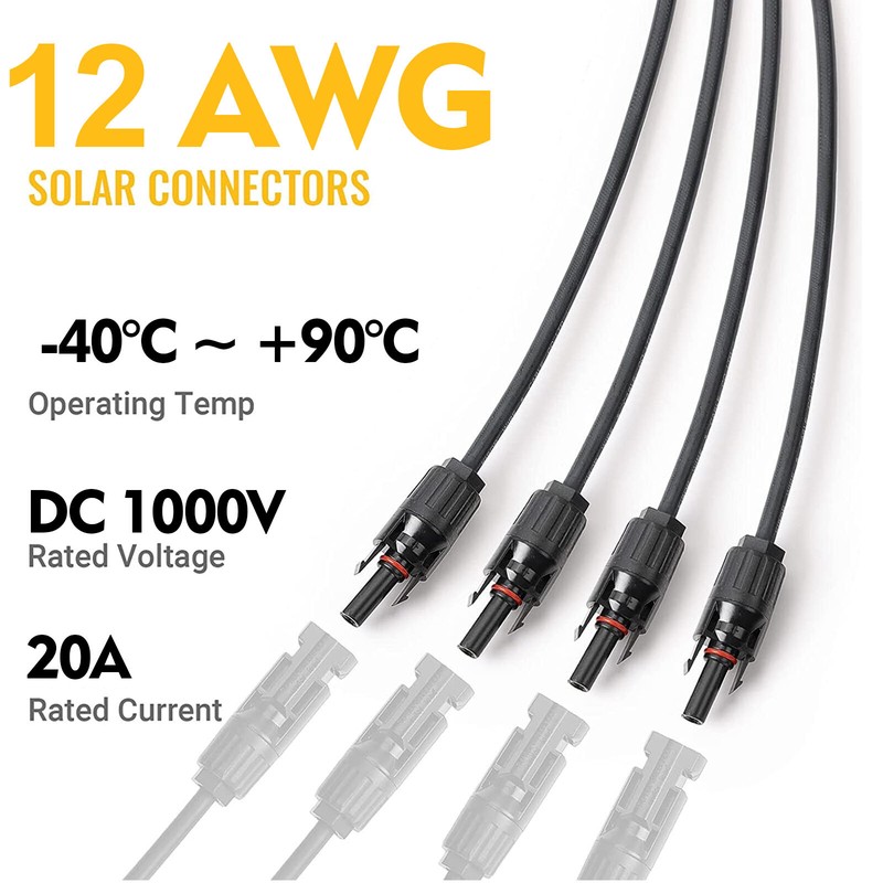 Solar Connectors Y Branch Parallel Adapter Cable Wire Plug Kit for Solar Panel gallery