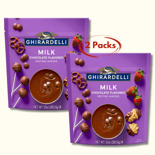 Ghirardelli Milk Chocolate Flavored Melting Wafers 10oz - PACK OF 2 (FREE SHIP) gallery