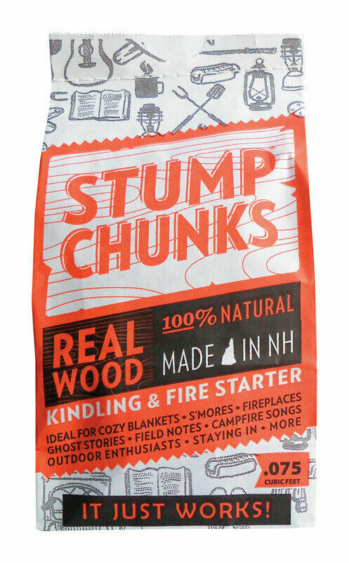 Stump Chunks Kindling and Fire Starter, .075 cubic feet, FREE SHIPPING