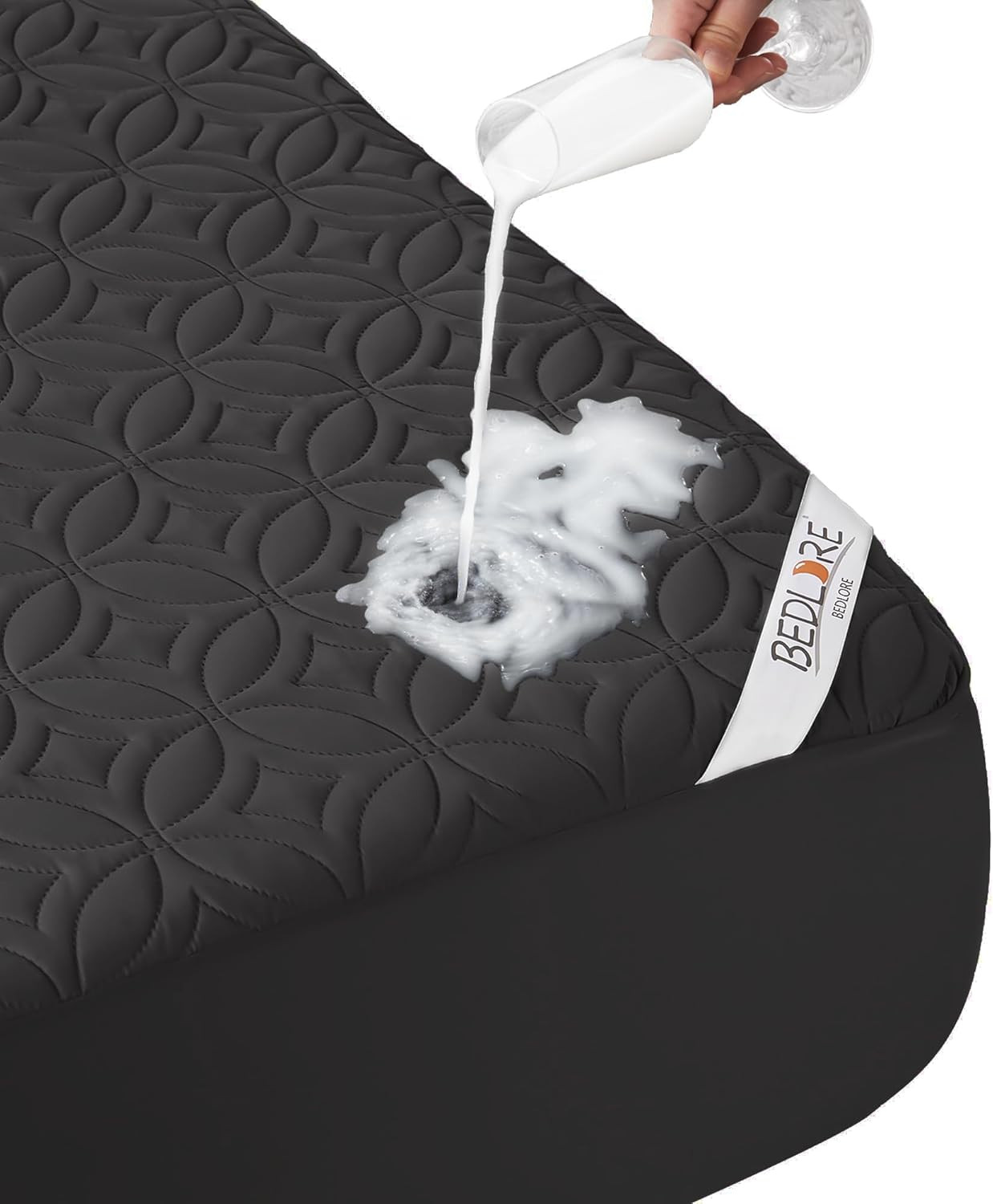 Twin Waterproof Mattress Protector Soft Breathable Deep Pocket 6-15 Black gallery