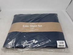 Brooklinen Classic Core Sheet Set Full Abyss Blue