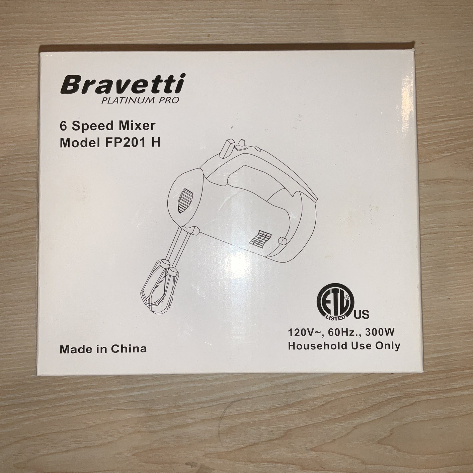 Bravetti Platinum Pro FP201 H Hand Power Mixer 300W 6-Speed Silver New Open gallery