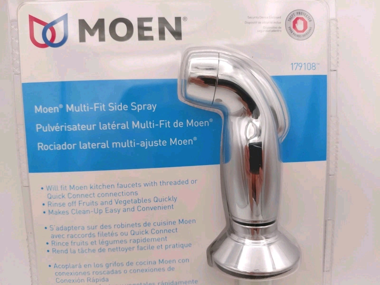 MOEN Universal Kitchen Faucet Side Spray Chrome 179108 New Fast Free Shipping gallery