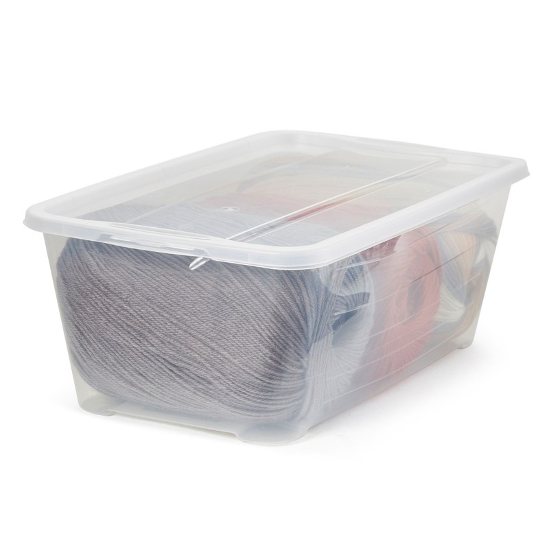 Life Story 6 Quart Rectangular Clear Plastic Lidded Storage Shoe Box, 4 Pack gallery
