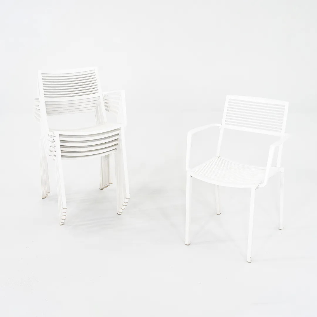 2020s Janus et Cie Easy Stackable Armchair Powder Coated White 13x Available gallery