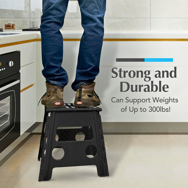 Collapsible Folding Plastic Kitchen Step Foot Stools with Handle gallery