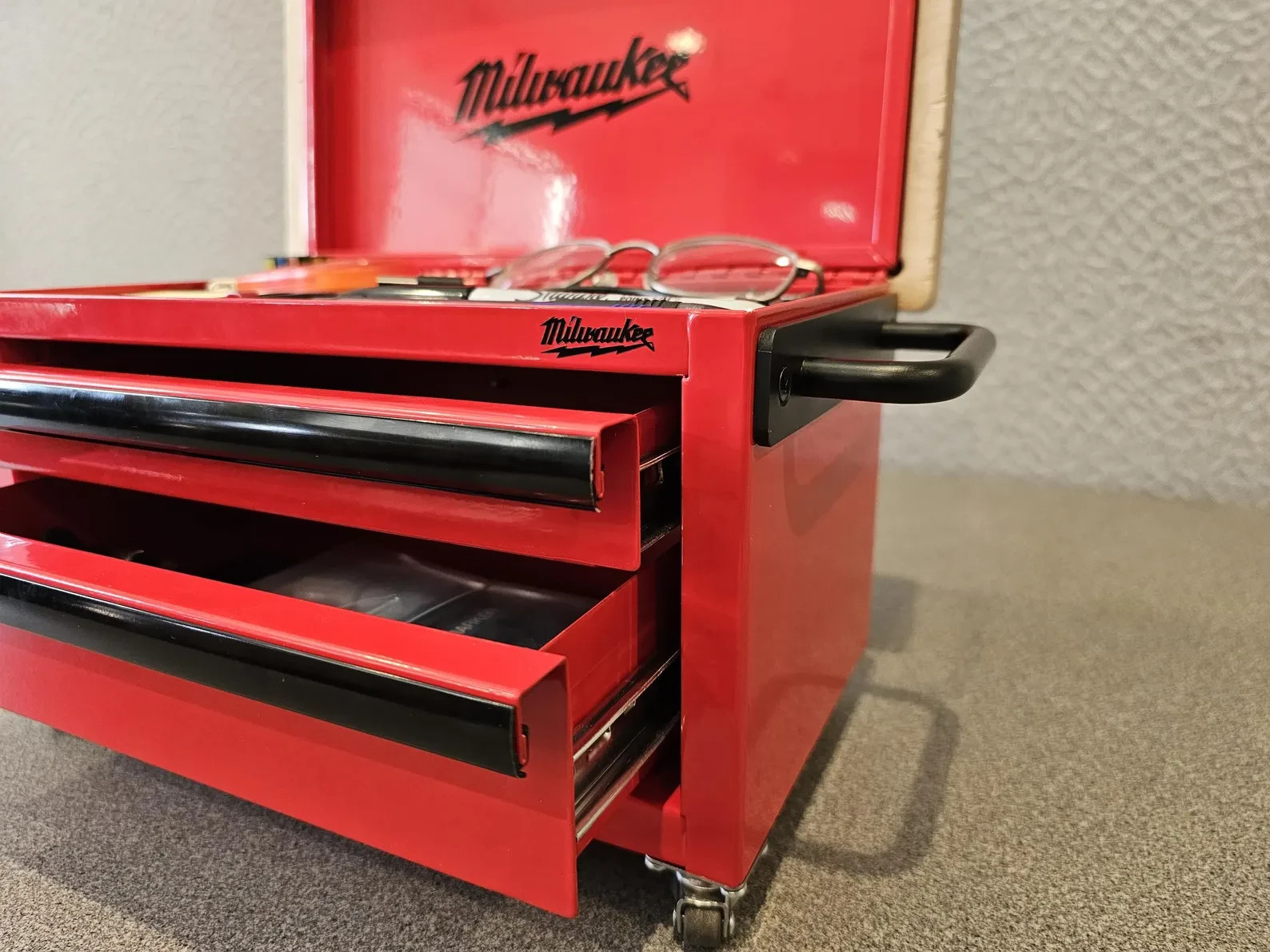 Mini Toolbox Side Handle for US General & Kobalt | Bolt-On Metal Pull Handle Up gallery