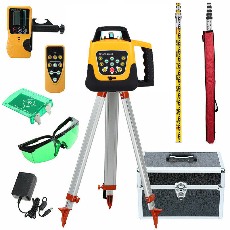 Self Leveling Laser Level Kit Green Beam 360 Rotary Rotating +Tripod+ Caliper US gallery
