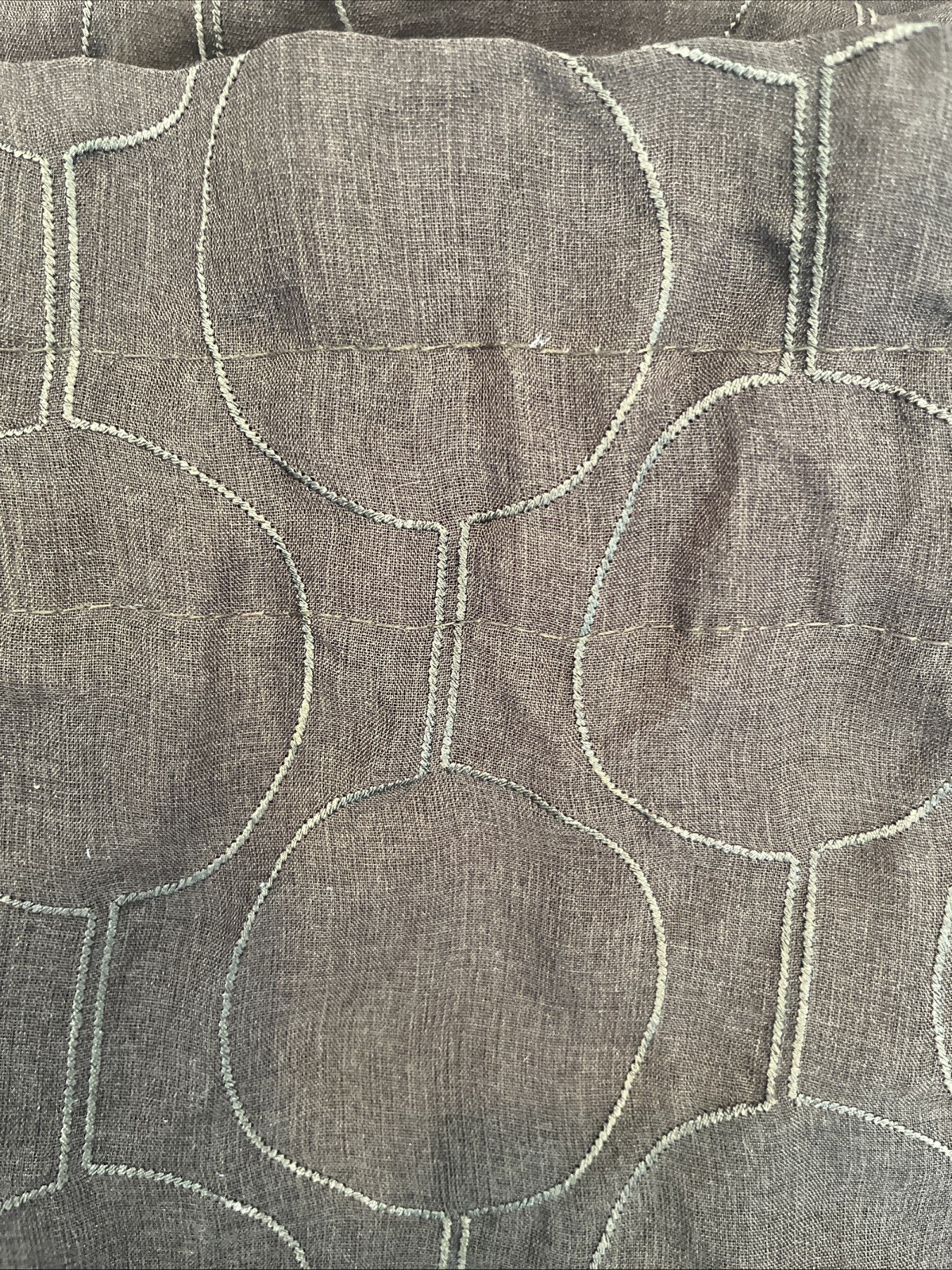 APT 9 - Circle Design - Chocolate Brown Semi-Sheer 42W x 84H Set Of 2 Panels gallery