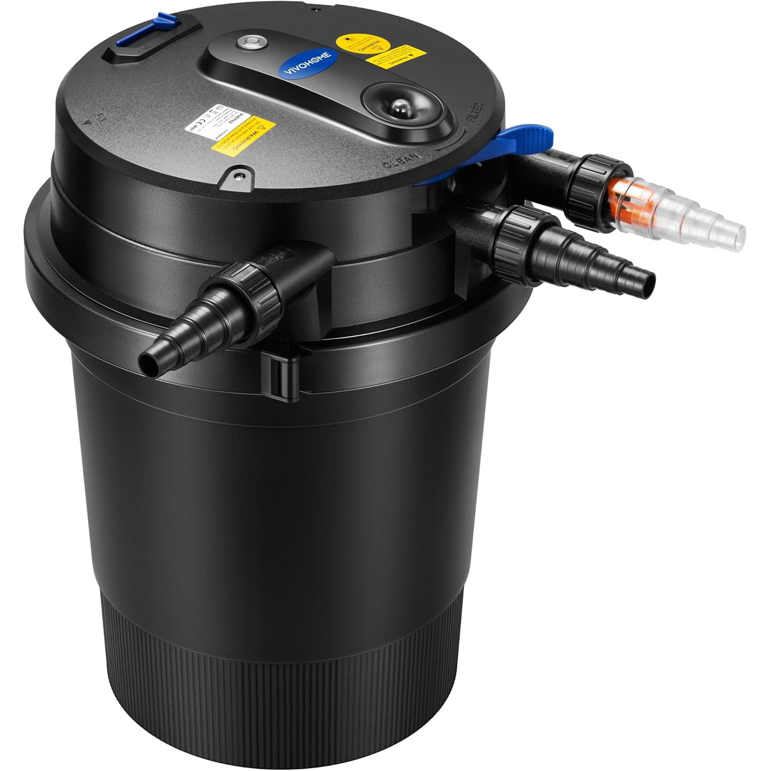 2640GPH Auto-Cleaning Pressurized Bio Pond Filter & 18W Light Timer for Koi Pond gallery