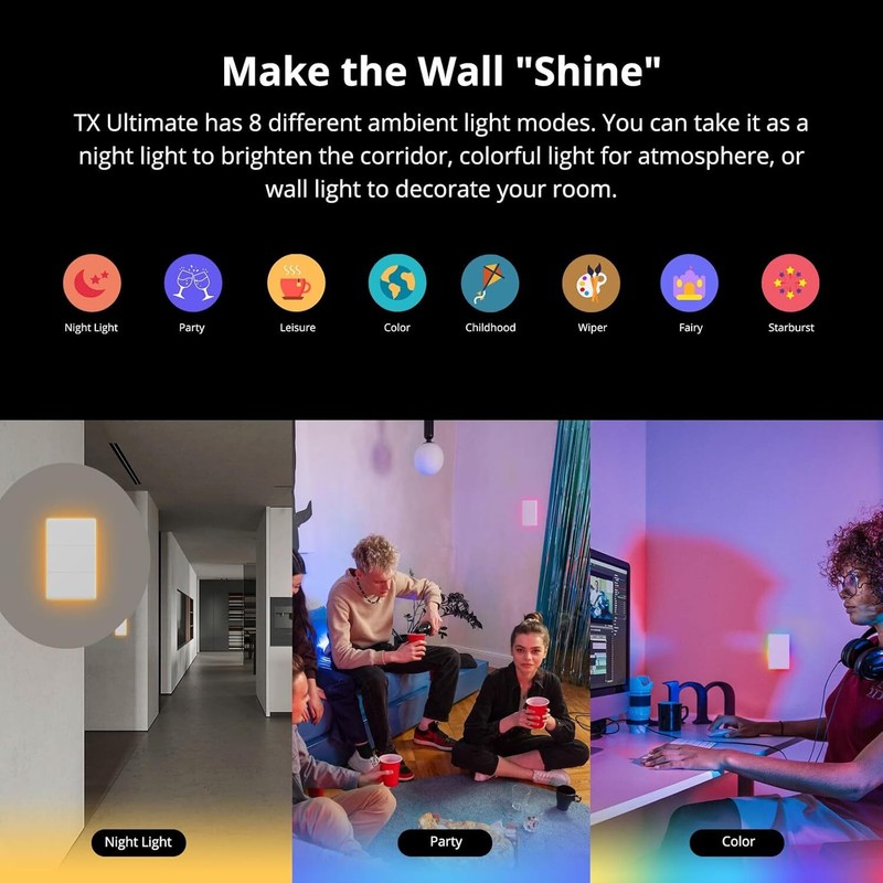 SONOFF TX Smart Light Switch, LED Backlight, 2.4GHz WiFi Smart Touch Wall Switch gallery