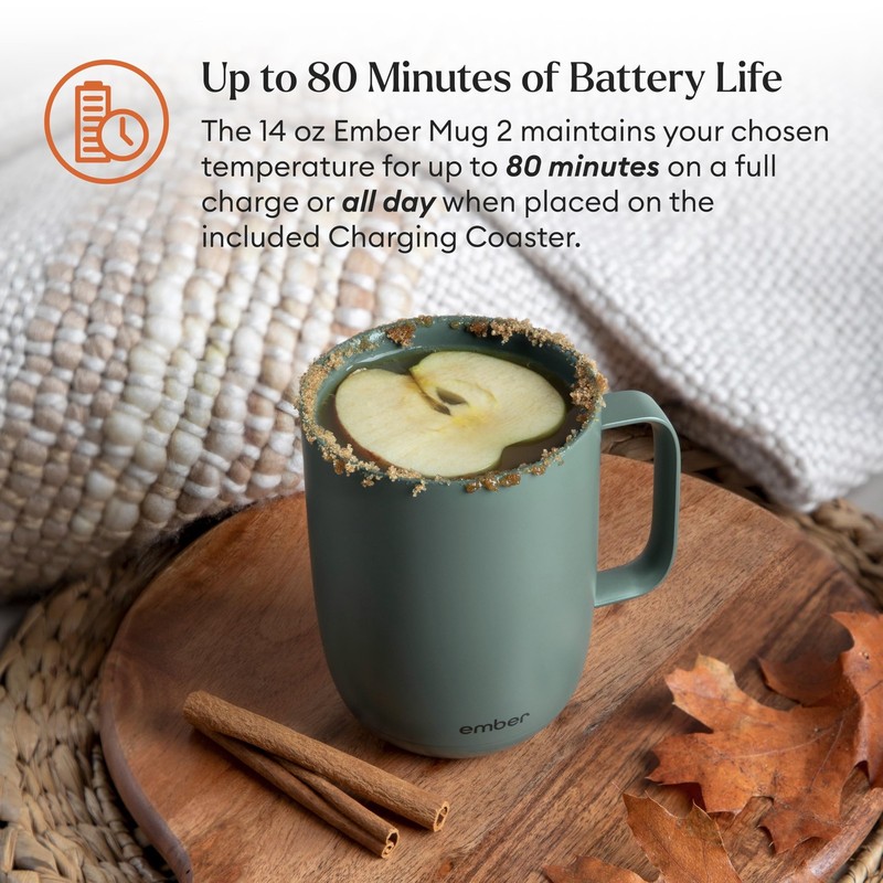 Smart Mug 14oz Temperature Control App Controlled Heated Rechargeable Ember gallery