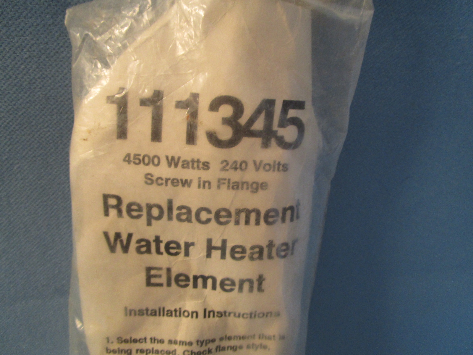 WATER HEATER REPLACEMENT ELEMENT 4500 Watts 240 volts SCREW IN FLANGE 111345 gallery
