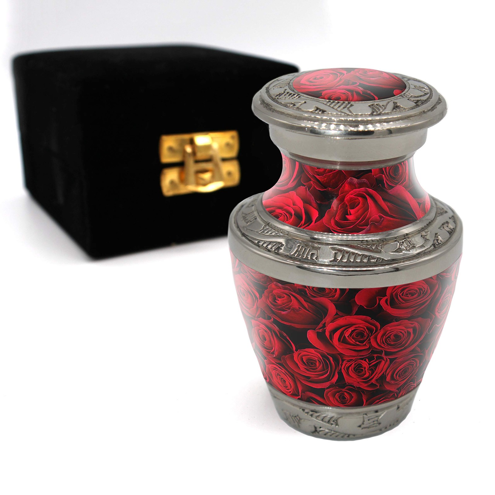 Commemorative Cremation Urns for Human Ashes Adult Female Small, Crimson Rose gallery