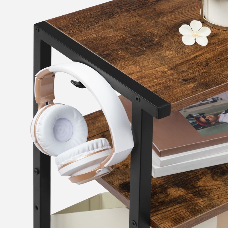 Mobile Printer Stand, 3-Tier Printer Cart Under Desk with Storage, Industrial... gallery