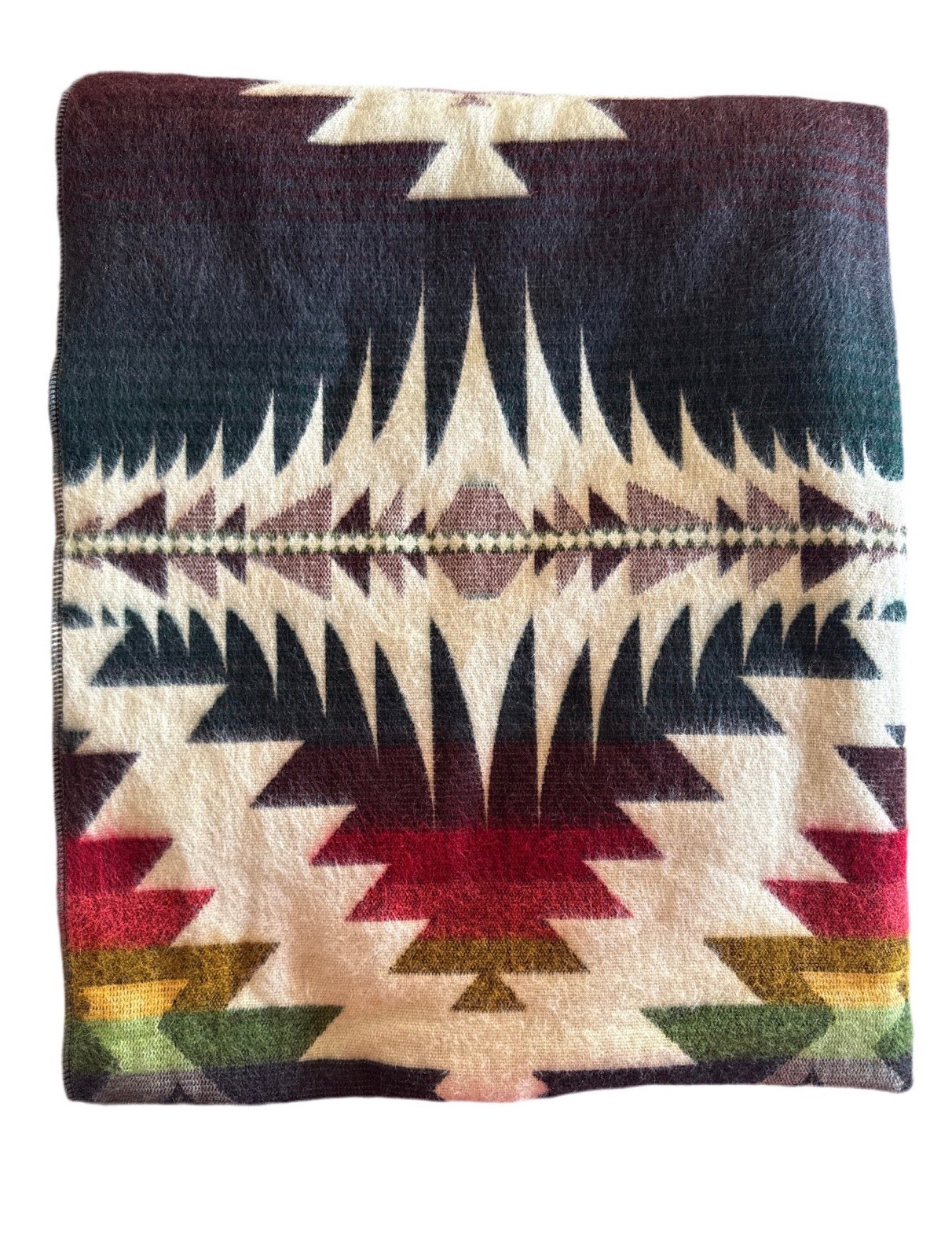 Alpaca Blanket - Cozy Colorful Native Pattern Throw - Made in Ecuador - 202612 gallery