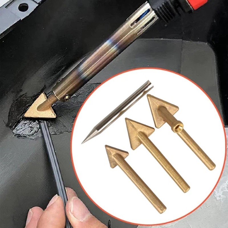 4PC Plastic Welding Tips Soldering Iron Copper Welder Kit Repair Car Bumper Tool gallery