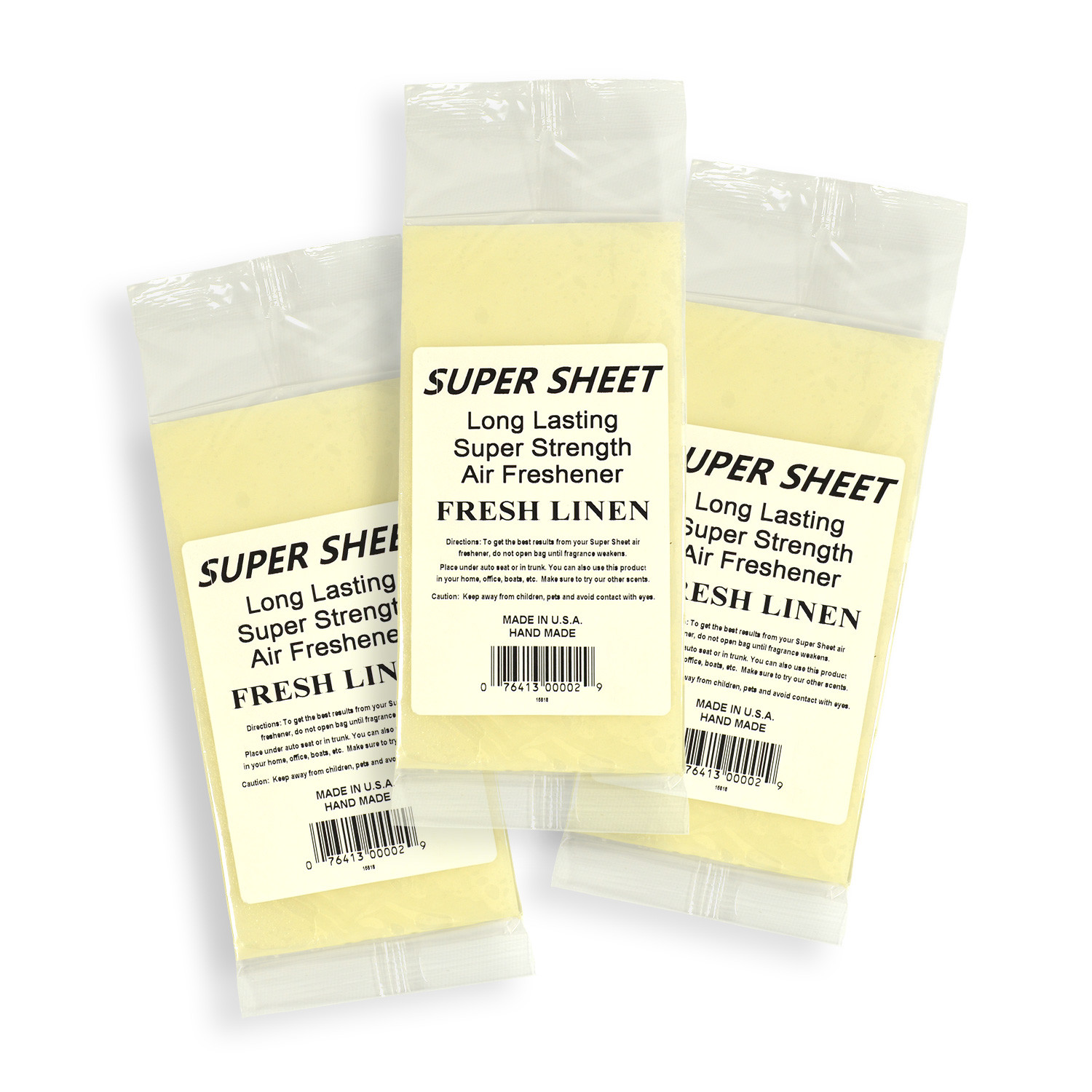 Jenray Super Sheet (7.5"x3.75") Under Seat Car Air Freshener, 3PK (Fresh Linen) gallery