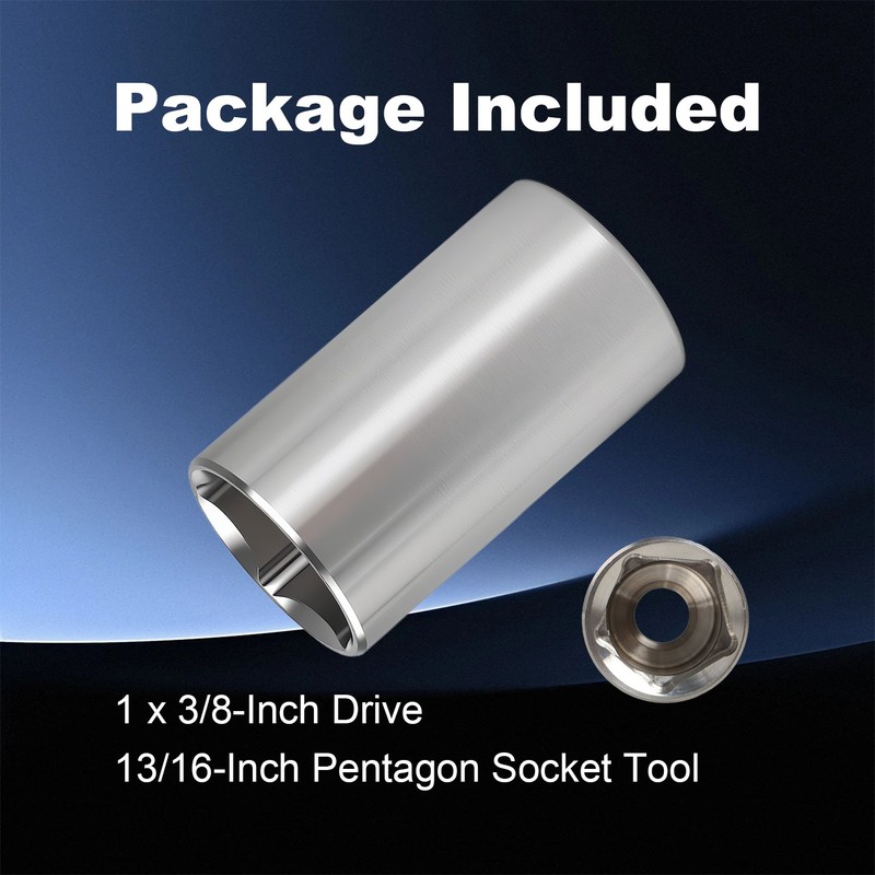 13/16" 5-Point Impact Utility Socket 3/8" Drive for 13/16" Penta Nuts and Bolts gallery