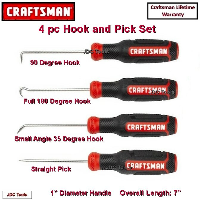 CRAFTSMAN 4 piece pc Precision Steel Hook and Pick Set gallery