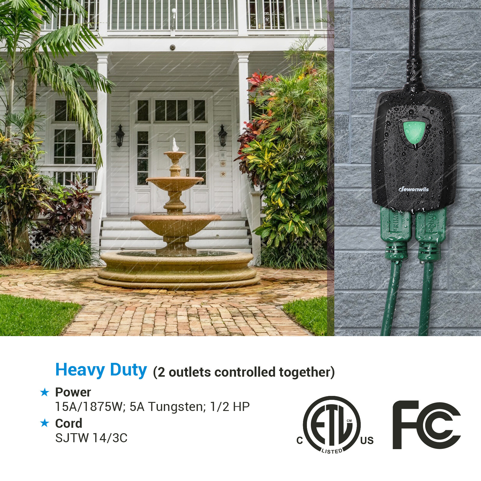 DEWENWILS Wireless Remote Control Outlet Switch Electrical Plug in Light Switch gallery