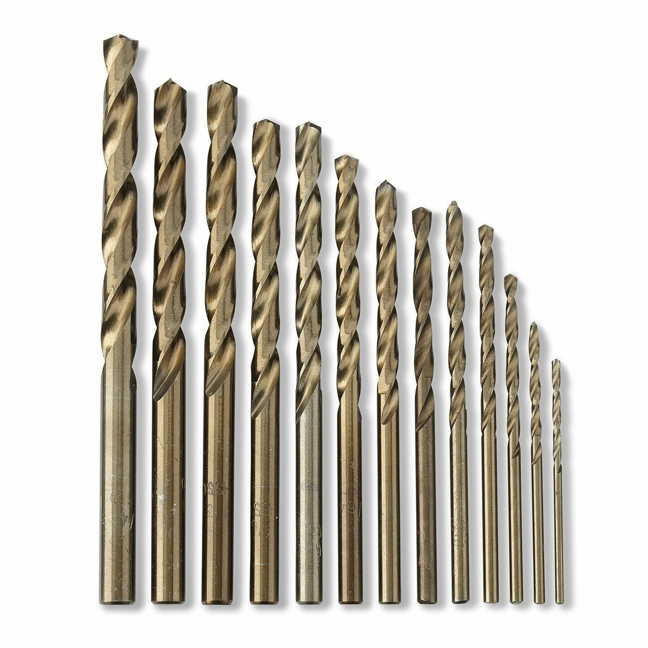 13Pc Cobalt Drill Bit Set Twist Jobber Length for Hardened Metal Stainless Steel gallery