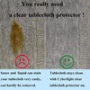 Clear Oval Table Cover Protector 60 x 90 Inches Oval Shape Plastic Transparen... gallery