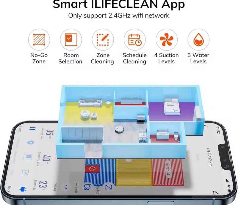 Self Empty Robot Vacuum Mop LiDAR Smart Mapping WiFi App Alexa Cleaner gallery