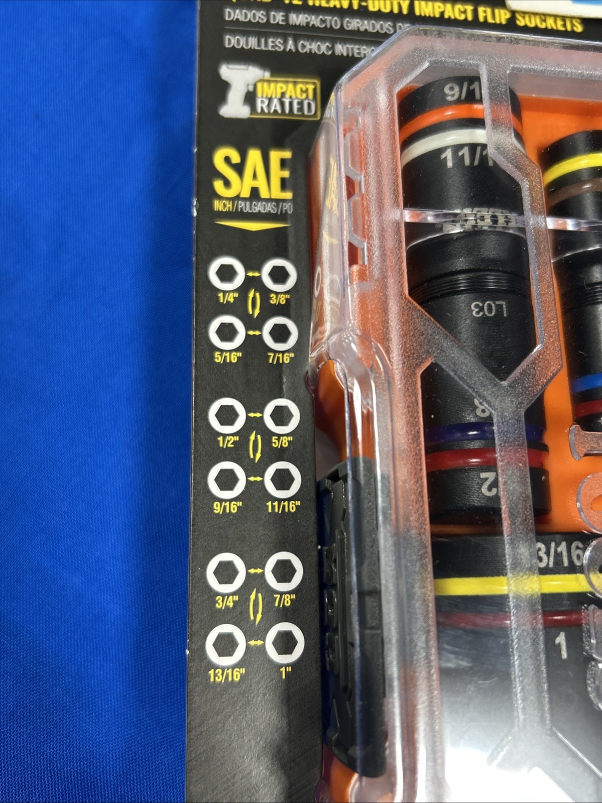 NEW - Klein Tools 653QS - QUAD 12 HEAVY DUTY IMPACT FLIP SOCKETS - FREE SHIPPING gallery