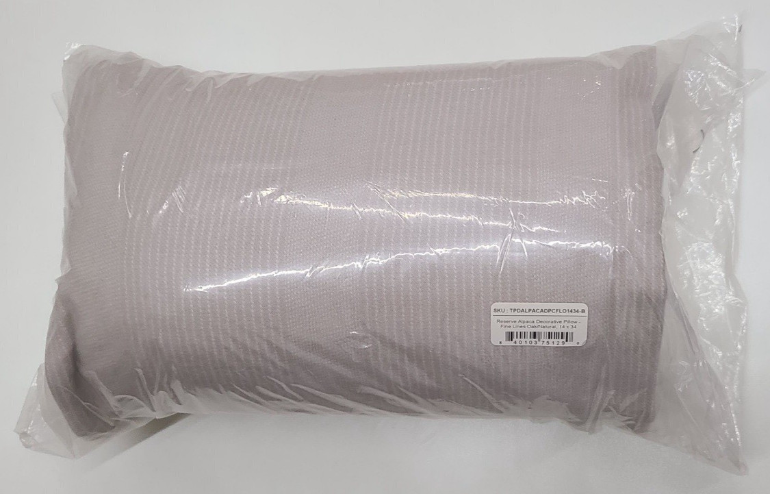 Boll & Branch Reserve Alpaca Fine Lines Decorative Pillow Oak/Natural gallery