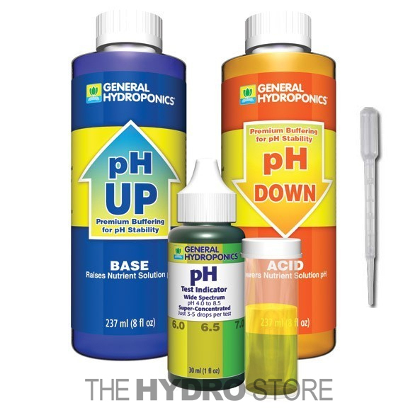 General Hydroponics pH Control Test Kit - GH 8 oz Up Down Adjustment Combo