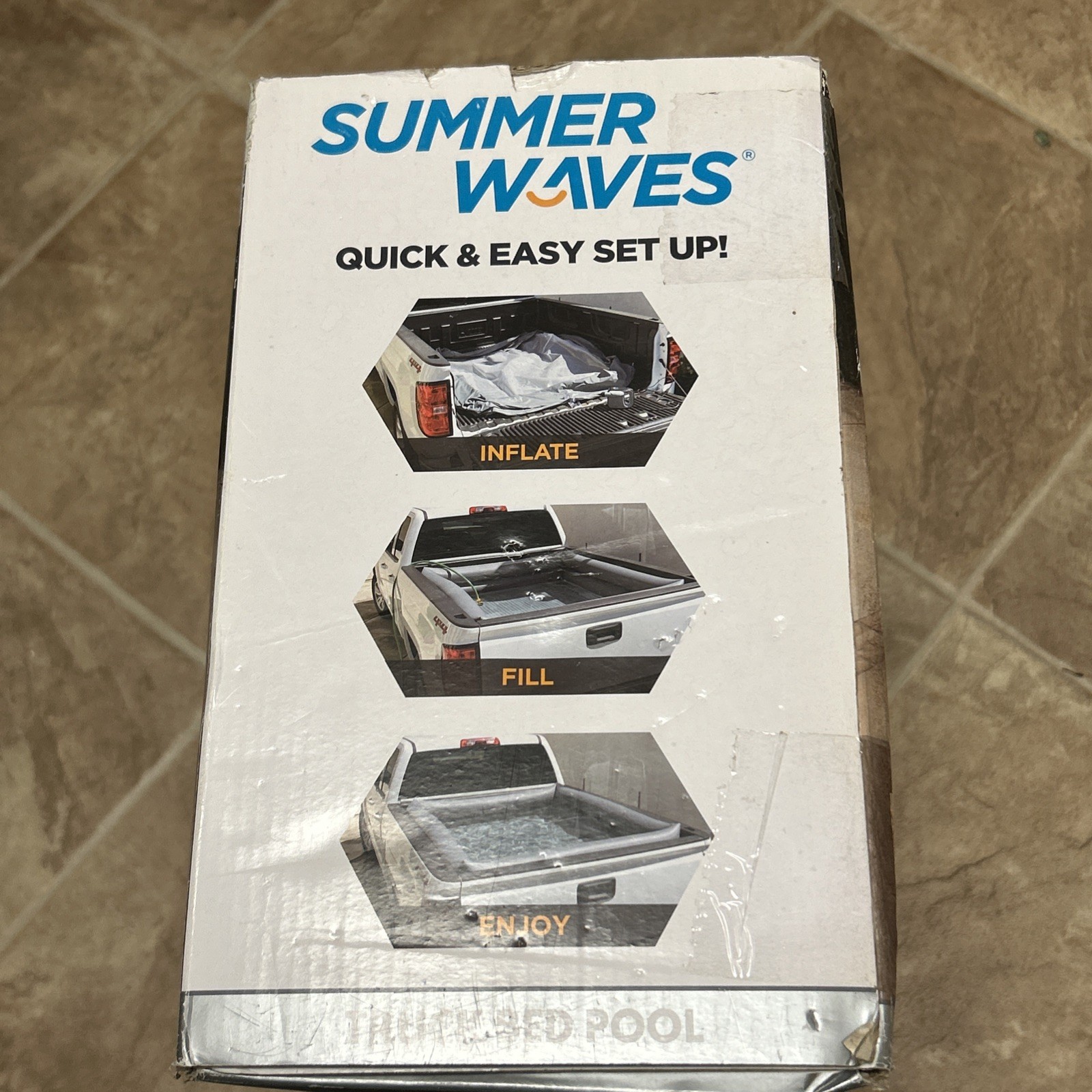 Summer Waves Inflatable Truck Bed Swimming Pool Measures gallery