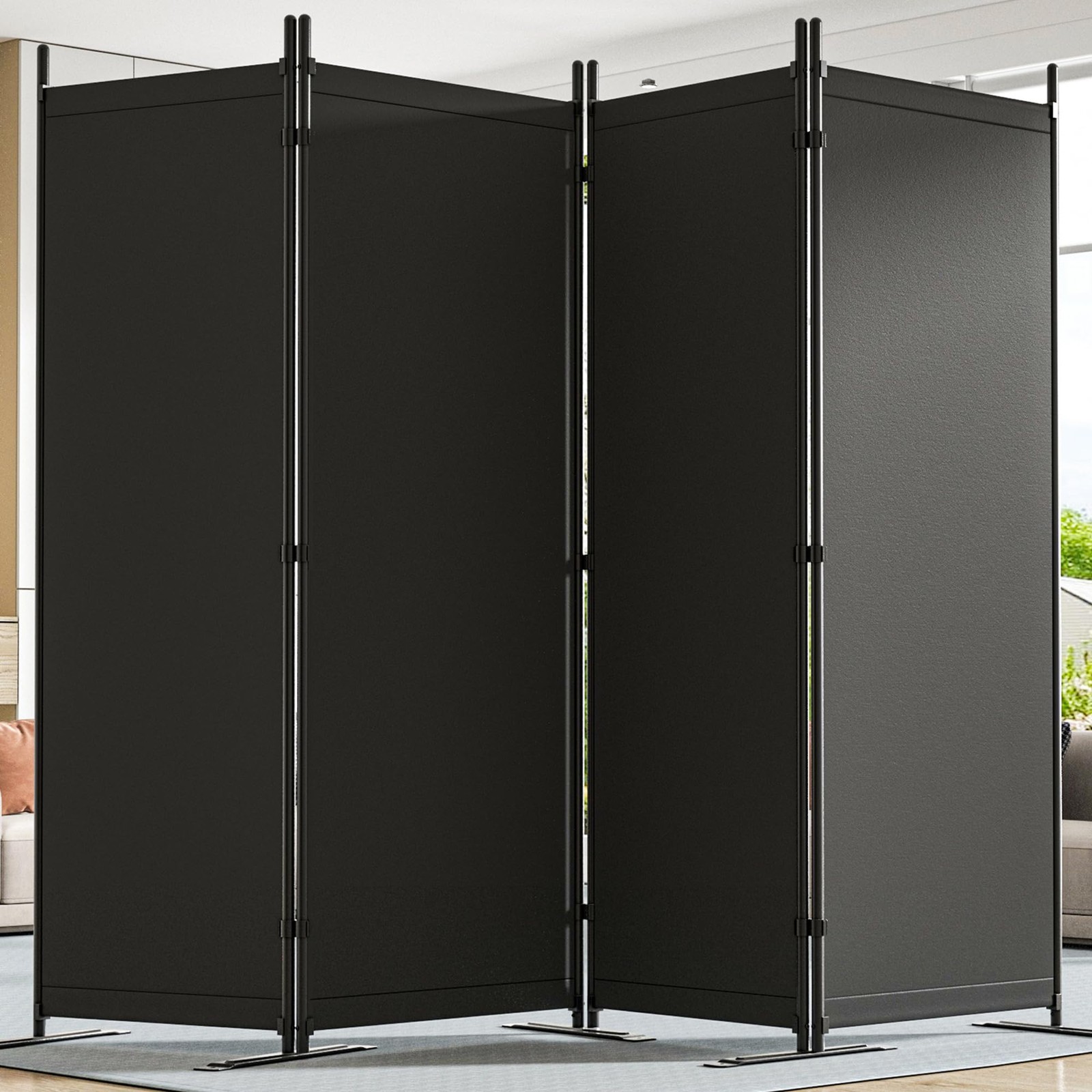 Room Divider 6 FT Folding Privacy Partition Screen Portable for Room Separation gallery