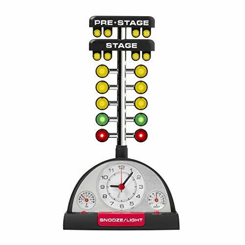 Drag Racing Christmas Tree Lighted Thermometer Sound Tabletop Alarm Clock gallery
