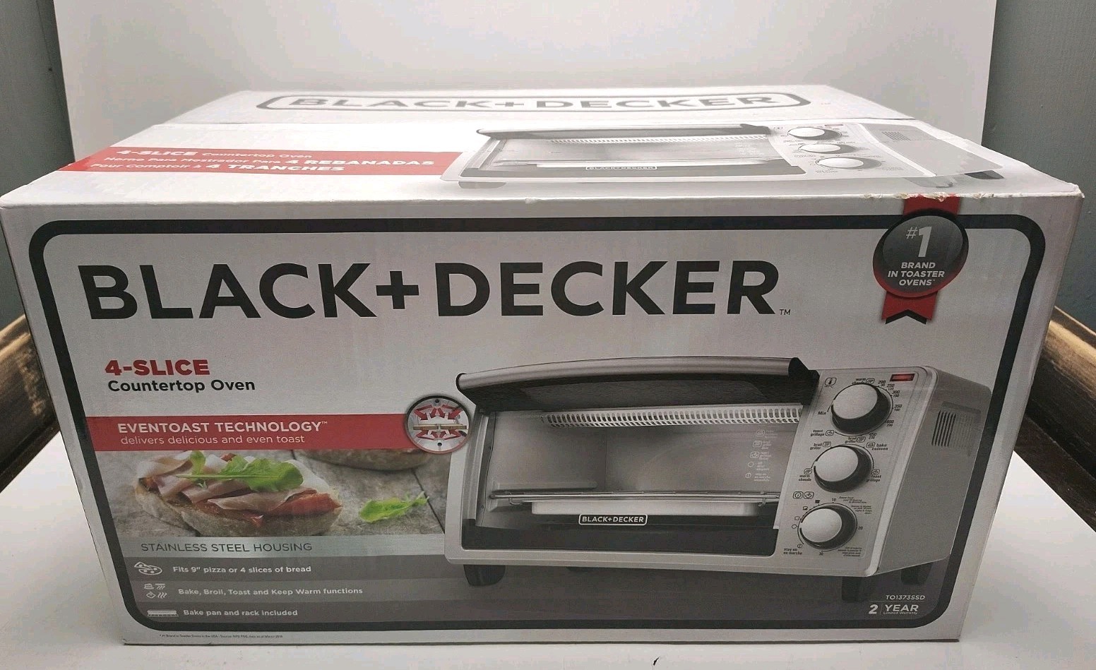 BLACK+DECKER (TO1373SSD) 4-Slice Wide Convection Countertop Toaster Oven SEALED gallery