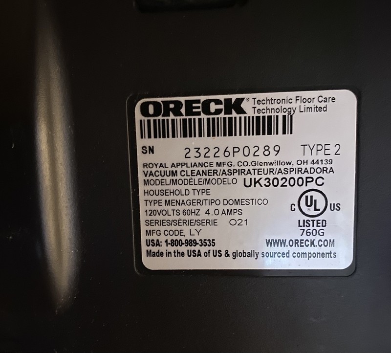 Oreck Elevate Command UK30200PC Bagged Upright Vacuum Lightweight gallery