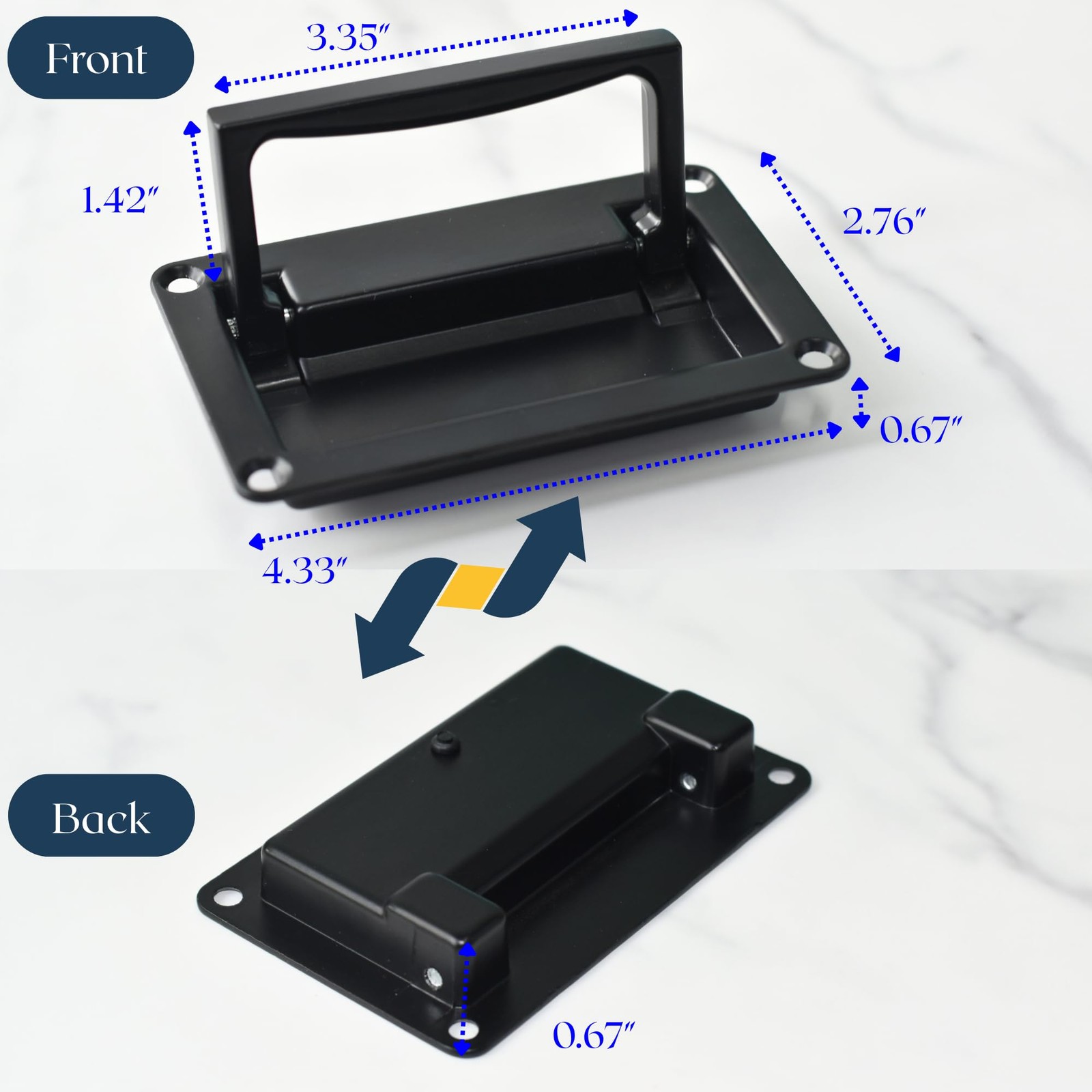 Trap Door Pull Handle - Recessed Door Handle Pull for Floor Hatch, Flush Door... gallery