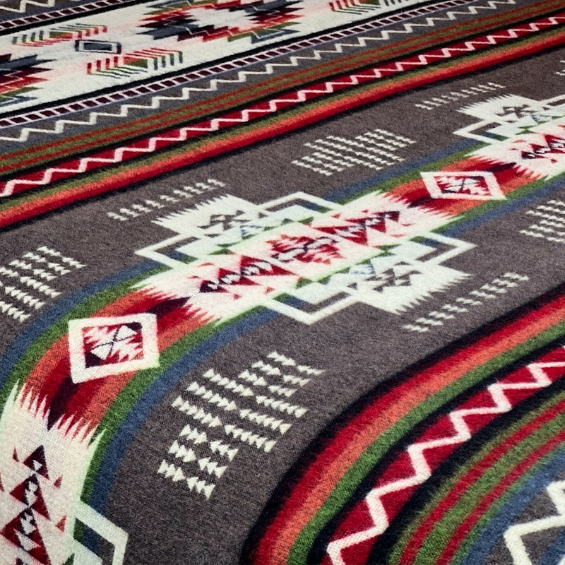 Extra Large Soft & Warm ALPACA Wool Blanket Andean Southwest Pattern 75x90 in gallery