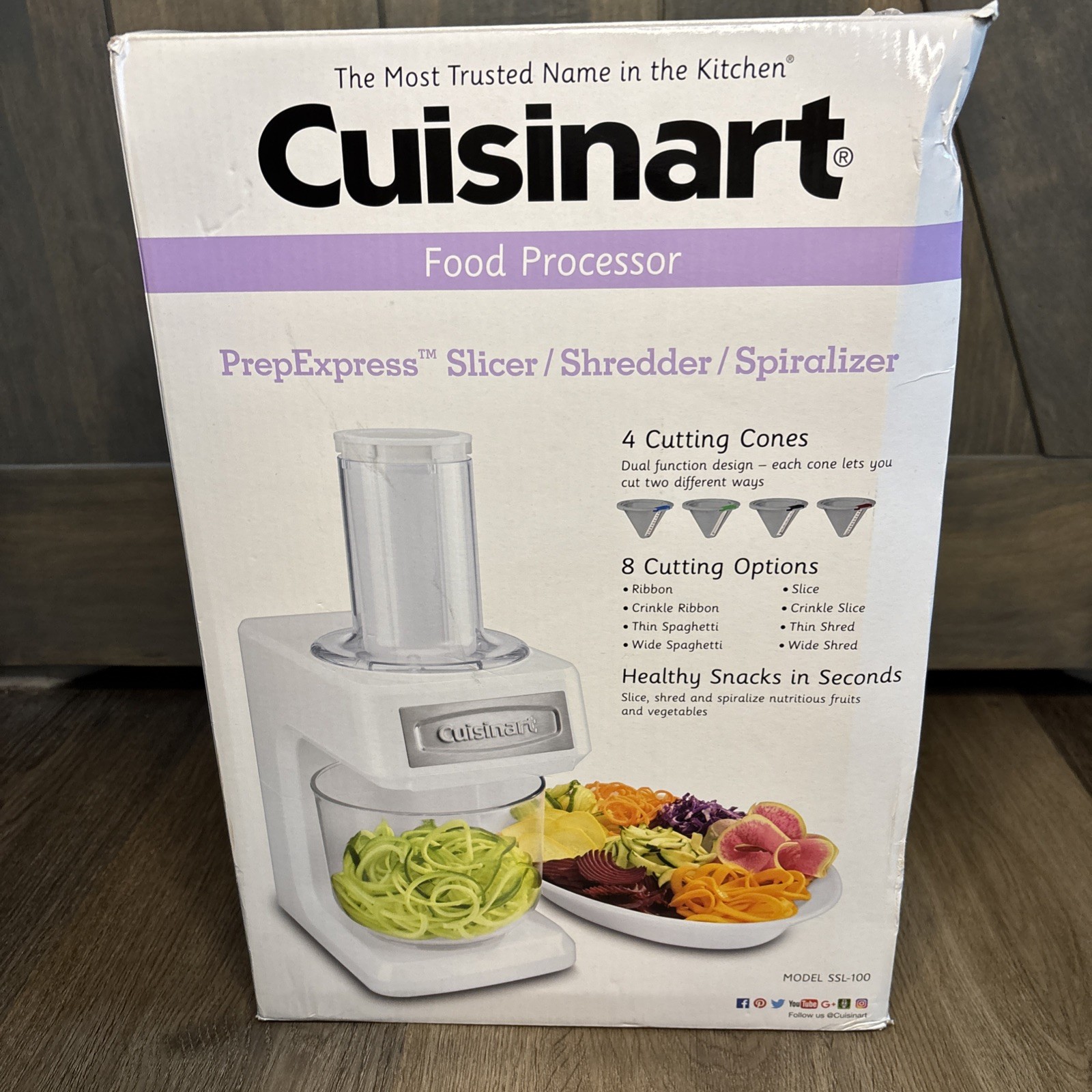 Cuisinart SSL-100 Prep Express Slice Shred Spiralizer Food Processor White gallery