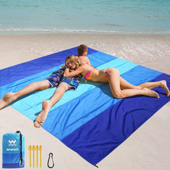 Beach Blanket Waterproof Sandproof Beach Mat 79″ X 83″/10’X9’For 2-8 persons