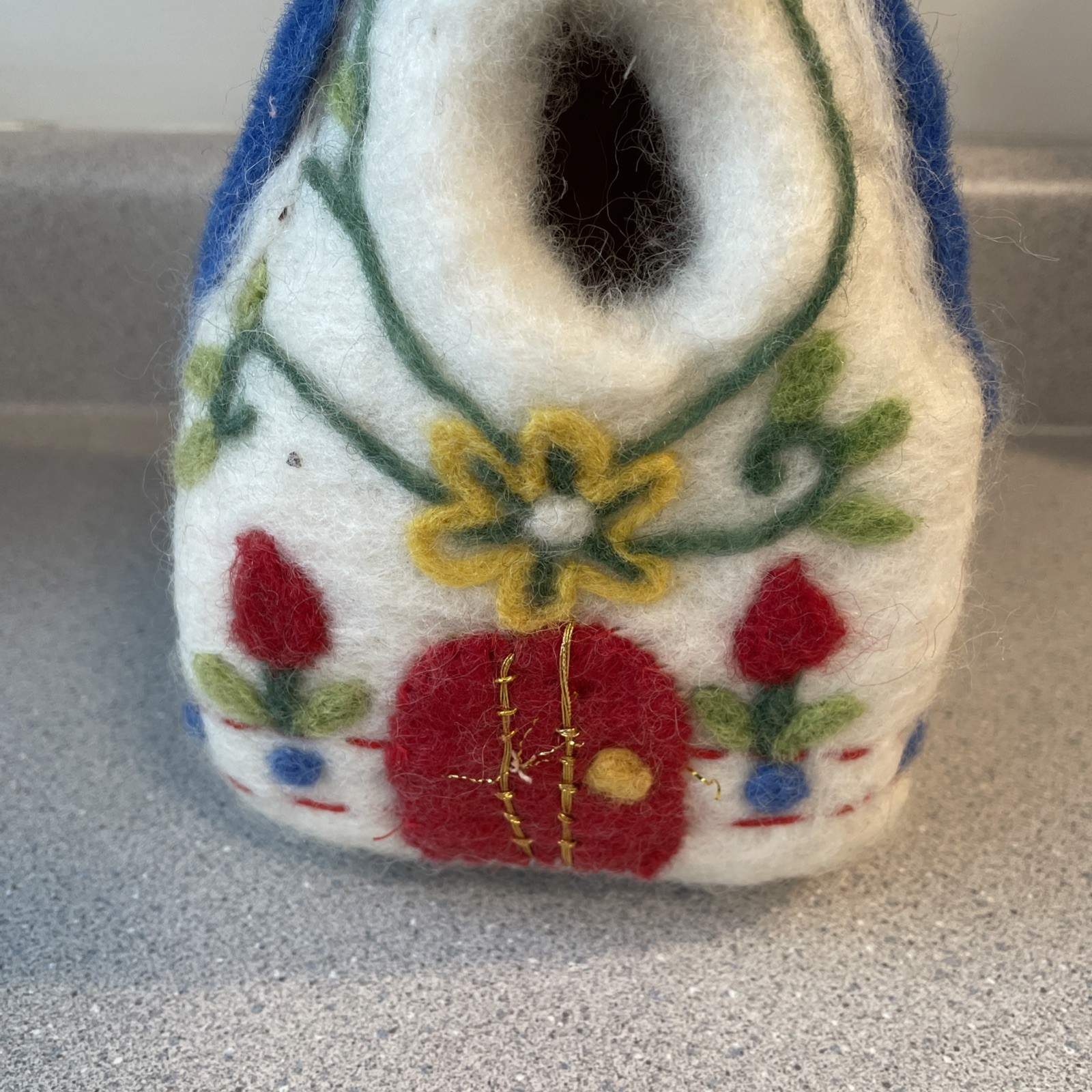 Felted Wool Birdhouse, "Wild Woolies", Functional for Use as Real Birdhouse gallery