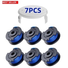Long-Lasting Replacement String for Ryobi Trimmers – 6 Spools + 1 Cap Included