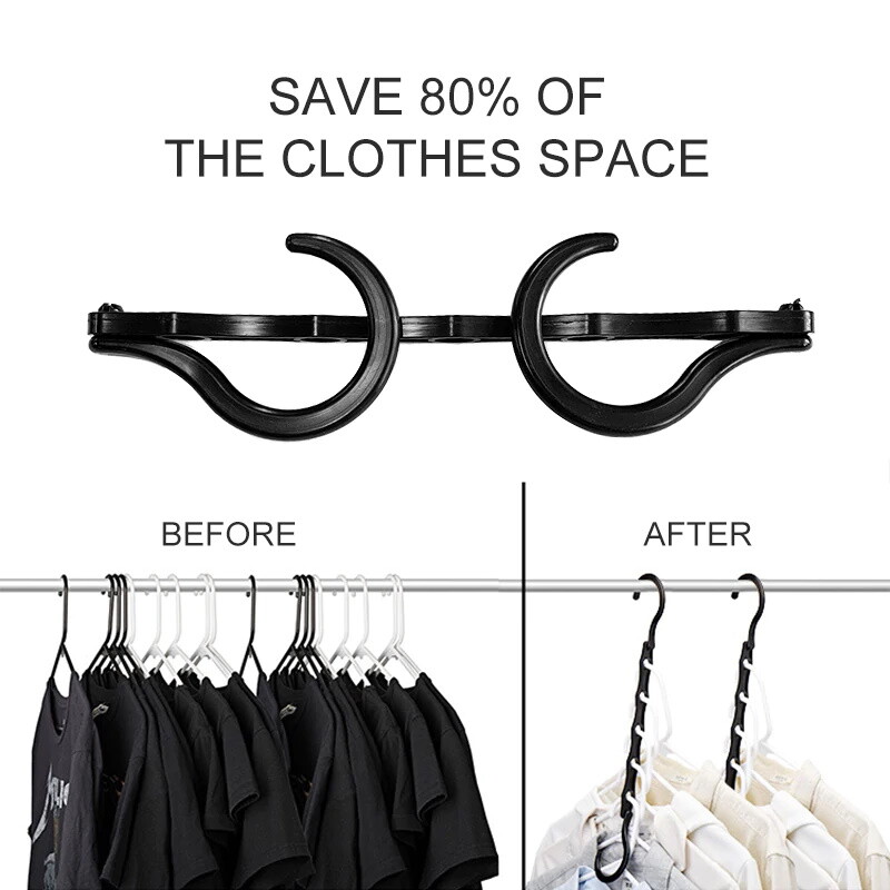 Space Saving Hanger Magic Clothes Drying Rack Hanger Loop Hook Closet Organizer gallery