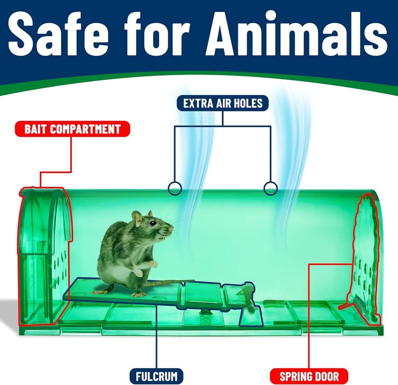 Campior Humane No-Kill Mouse Trap, Large, Indoor, Child & Pet Safe,Easy to Clean gallery